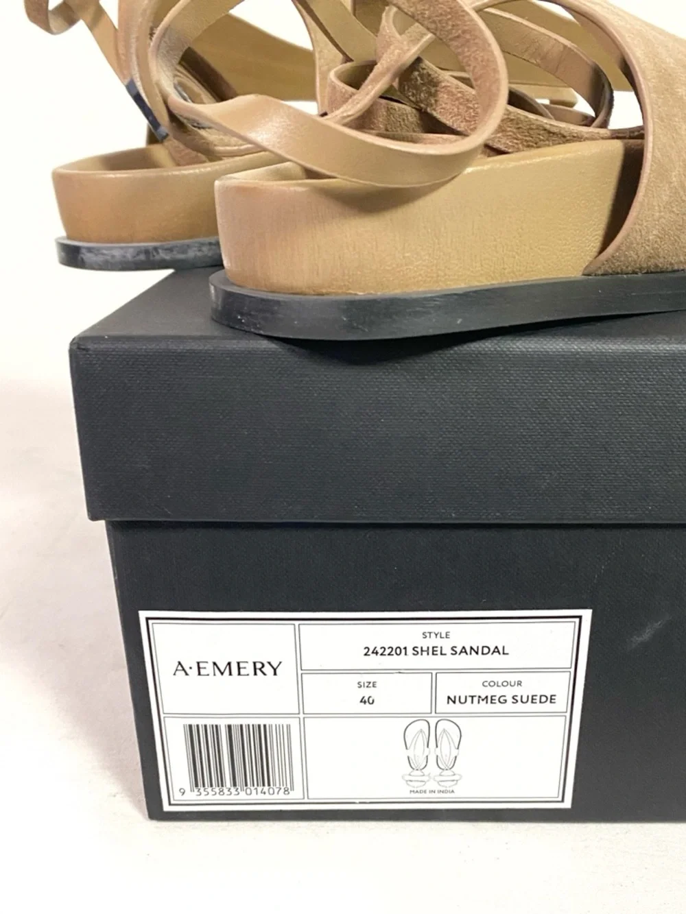 A.EMERY Shel Suede Sandals - Picture 8 of 9